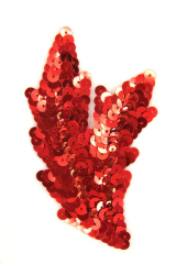 Schwinge klein rot rechts ca. 9x5cm